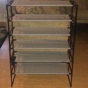 Shoe rack fits in your closet. Ships next day